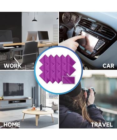 Metene 15 Pack Microfiber Cleaning Cloths - Glasses, Phone, Screens, Camera Lens Cleaner - Dark Purple - Buy Online on GoSupps.com