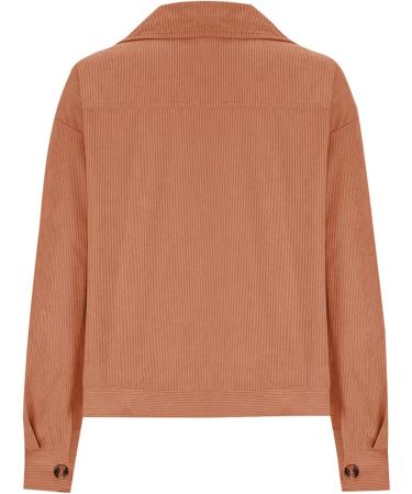 Yihaojia Womens Corduroy Button Down Shacket Jacket Casual Long Sleeve Lapel Shirt Fall Coat Oversized Blouses Tops Jacket Coffee#2 XX-Large - Buy Online on GoSupps.com