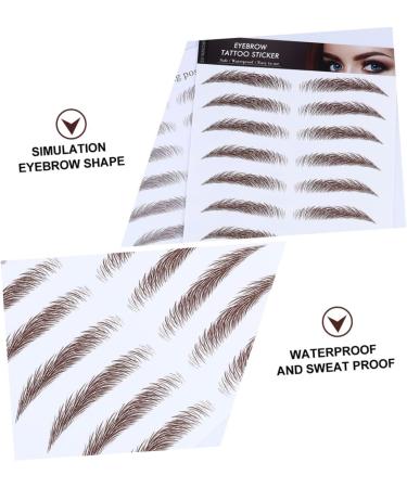 MAGICLULU 10 Pcs Eyebrow Stickers Makeup Eyebrow Sticker Tool Water Proof Water Transfer Paper with Soy Ink 6d - Buy Online on GoSupps.com