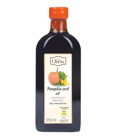 Olvita Raw Pumpkin Seed Oil Unrefined Cold Pressed and Crude Ol'Vita 250 ml
