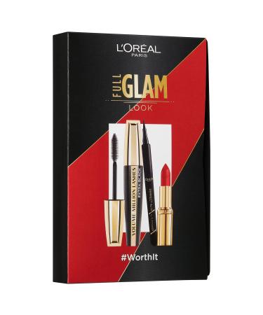 L'Or al Paris make-up set with mascara eyeliner and lipstick volume million lashes mascara (black) color rich lipstick (red) superliner perfect slim (black) 3-part 297/01 extra black / red passion / black - Buy Online on GoSupps.com