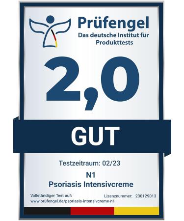 N1 Psoriasis Intensive Cream 50ml | Eczema & Neurodermatitis Relief | Soothes & Smoothes Dry Inflamed Skin - International Shipping Available - Buy Online on GoSupps.com