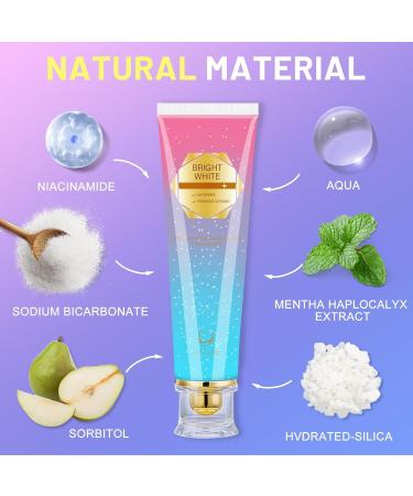 Niacinamide Whitening Toothpaste Kimralur Triple Whitening Intensive Niacinamides Toothpastes Fluoride-Free Formula is Suitable for Sensitive Teeth (1) - Buy Online on GoSupps.com