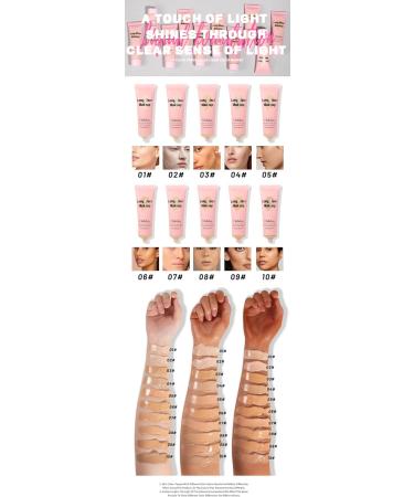 INTEROOKIE Natural Matte Makeup-Holding Concealer Foundation Sweat-Proof & Long-Lasting Oil Control Flawless Radiant Skin (4) - Buy Online on GoSupps.com
