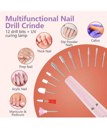 Nail Cutter for Gel Nails Wireless - 12 in 1 Electric Nail File Manicure - 20000 rpm 5 Gear Electric Nail Drill for Natural Nails Acrylic Nails Nail Shapes Removal of Calluses YA03-002 - Buy Online on GoSupps.com