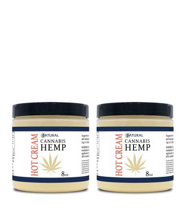 Zatural Hemp Hot Cream with Essential Oil Blend Aloe Hemp and More (8oz 2-Pack) 8 Ounce (Pack of 2)