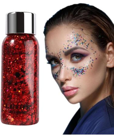  bellv Glitter Liquid Eyeshadow | Glitter Gel Mermaid Face - Waterproof Long Lasting Face & Hair - Holographic Cosmetic Accessory for Concert Festival Bellv - Buy Online on GoSupps.com