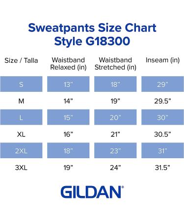 Gildan Adult Fleece Open Bottom Sweatpants G18300 - Large Navy - Buy Online on GoSupps.com