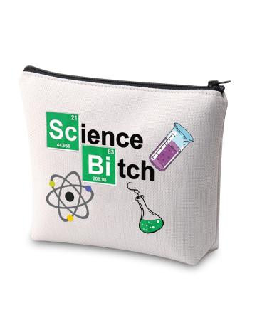 Gift for chemist biology chemistry gift science bitch funny cosmetic bag for science girls