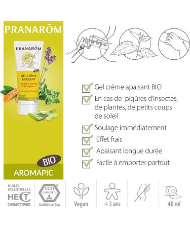Pranarm Organic Soothing Cream Gel 40ml for Insect and Plant Bites - Buy Online on GoSupps.com
