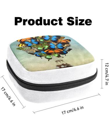 Vintage Butterfly Balloon Sanitary Napkin Storage Bag | Period Tampon Makeup Pad Pouch Color3596 - Buy Online on GoSupps.com