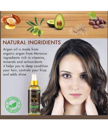Buy Moroccan Argan Hair Growth Oil - 200ml | Organic Argan Jojoba Avocado & More for Healthier Hair - Buy Online on GoSupps.com