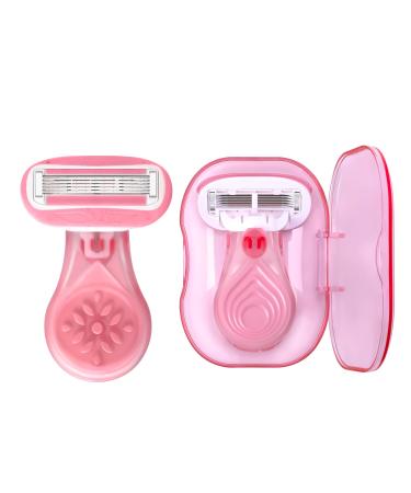 Mini Travel 5 Blades Razor for Women Includes 1 Mini Razor 1 Travel Case