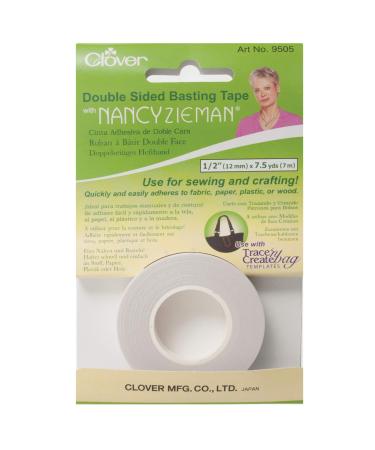 Clover Double Sided Basting Tape With Nancy Zieman, 1/2-inch By 7.5 Yd.