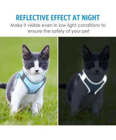 Shop BriFit Cat Dishes - Leash-Resistant Adjustable Cat Vest & Harness | Reflective Stripes for Cats & Puppies | Blue XS - International Shipping Available - Buy Online on GoSupps.com