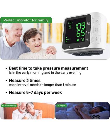 Wrist Blood Pressure Monitor with Large Backlight Display | Digital Automatic BP Cuff with Memory | Adjustable Cuff & Storage Bag Included - Buy Online on GoSupps.com