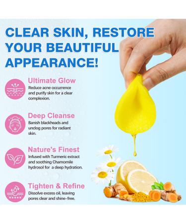 Turmeric Cleansing Pads 60pcs - Exfoliating Face Pads for Dark Spots & Keratin Removal - Gentle Foaming Turmeric Infused Treatment with Vitamin C - Buy Online on GoSupps.com