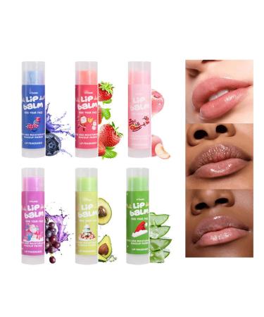 ACSUSS 6 Piece Fruity Lip Balm Gift Set Moisturizing Lip Care Christmas Stocking Stuffers for Women Men Multicolor One Size One Size Multicolor - Buy Online on GoSupps.com
