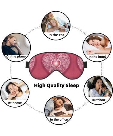 Romantic Heart Print Unisex Eye Mask - Soft Travel Sleep Shade for Yoga & Shift Work - Buy Online on GoSupps.com