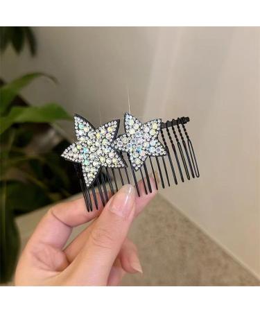 Hair Comb Clips - Shape Hair Finishing Fixer Comb | ABS Upside-Down Comb Hairpin Pentagram Hairpin Hair Finishing Fixer Comb Bridal Hair Pins Hair Accessories For Girls Women - Buy Online on GoSupps.com
