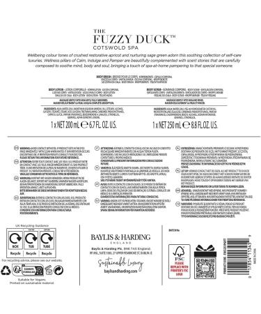 Baylis & Harding Fuzzy Duck Cotswold Spa Luxury Body Care Gift Set - Vegan Friendly - Buy Online on GoSupps.com