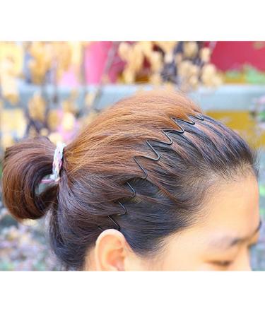 Black Wavy Metal Hair Bands 2 Pack - Unisex Headbands for Men and Women - Non-Slip Spring Sports Accessory - Buy Online on GoSupps.com