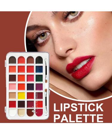 Lipstick Palette | Eyeshadow Palettes - 28 Shades - Long Lasting Blusher Water Resistant - Beauty Kit for Women Adults Teens & Young Girls Lips & Cheeks - Buy Online on GoSupps.com