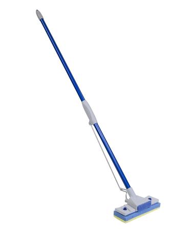 Quickie Butterfly Sponge Floor Wet Mop for Cleaning, Blue, Built-in Wringer, Indoor/Outdoor, Clean Tile/Bathroom/Garage/Linoleum/Wood, Commerical and Residential Use(454) Blue Mop