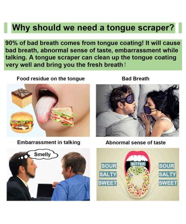 Tongue Scraper for Adults & Kids - Professional Tongue Cleaner for Bad Breath & White Tongue Treatment | Dentist Recommended - Silver-1pc - Buy Online on GoSupps.com