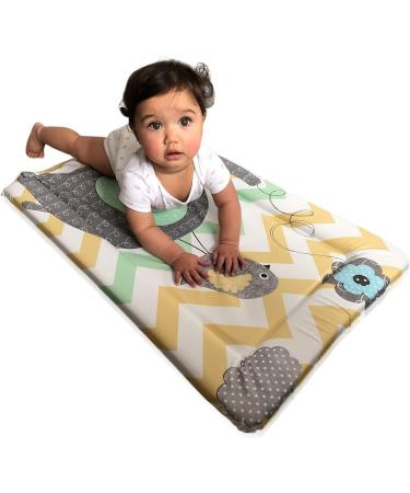 Soft Padded Deluxe Large Waterproof Baby Changing Mat - Elephant Chevron Design - Buy Online on GoSupps.com