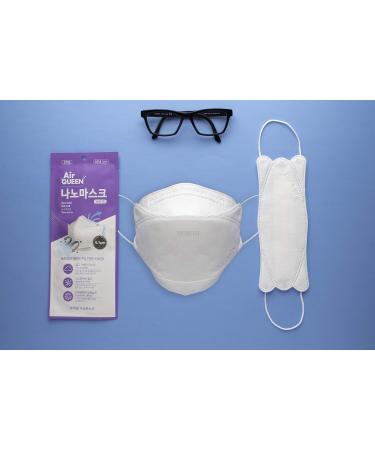 Air Queen (100 Pack) Nanofiber Mask | FDA Approved 2021 Improved Redesign Ergonomic Design Breathable Ultra Thin and Lightweight Prime Fit Protects from Dust and Pollen Individually Packaged Face Masks Made in Korea - Buy Online on GoSupps.com