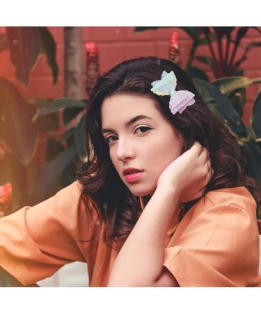 Frcolor 6-Piece Glitter Hair Loops - Colorful Double Layer Hair Accessories for Toddlers Children & Women - Cute Kawaii Bows & Clips (Random Color) - Buy Online on GoSupps.com