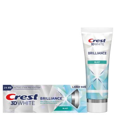 Crest 3D White Brilliance Blast Teeth Whitening Toothpaste 4.6 oz Anticavity Fluoride Toothpaste 100% More Surface Stain Removal 24 Hour Active Stain Prevention