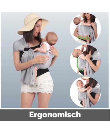 Amarsupiel Baby Water Carrier | Ergonomic Baby Shoulder Belt | Ultra-Fast Dry | Oekotex Certified Made in Spain | Gray - Buy Online on GoSupps.com