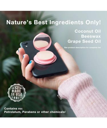 Happy Lips Lip Balm Variety Pack - Watermelon, Vanilla Bean, Cotton Candy | Pop on Your Phone's Collapsible Socket Grip or Adapter for Tablet, Laptop, Desk - 3 Pack - Buy Online on GoSupps.com