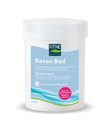 Fitne bases bathroom swimming salt with organic jojoba oil and wheat protein support for acid-base balance skin care and detoxification surfactant-free vegan (400 g) - Buy Online on GoSupps.com