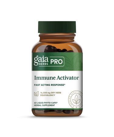 GAIA HERBS PRO Immune Activator - Immune Support Supplement - Features Echinacea Ginger Root Elderberry & Andrographis - Vegan Dairy-Free & Gluten-Free - 40 Liquid Phyto-Caps (20 Servings)
