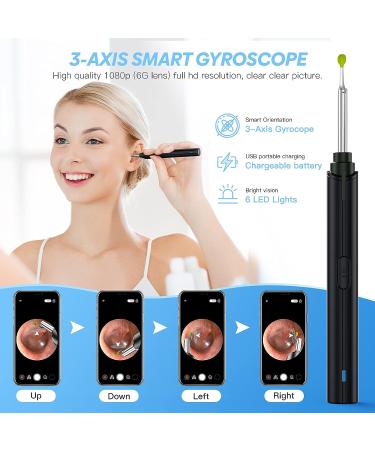 Wireless Smart Ear Wax Removal Tool for iPhone, iPad & Android - COSYLIFE Ear Cleaner Endoscope with 6 LED Lights and Camera - Buy Online on GoSupps.com