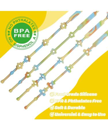Shop BPA-Free Baby Toy Accessories: Silicone Cup Catcher & Pacifier Chain (4-Pack) for Strollers & Car Seats - Buy Online on GoSupps.com