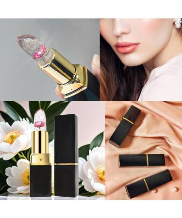 CHAKAE 4 Pack Jelly Flower Shape Color Changing Moisturizing Lipstick Long Lasting for Fashion Women - Buy Online on GoSupps.com