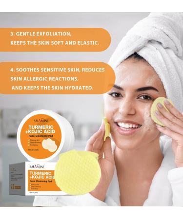 Turmeric Kojic Acid Cleansing Pads - 30pcs for Balanced Skin | Moisturizes & Nourishes | Leak-Proof Upgrade - Buy Online on GoSupps.com