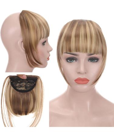 Bangs Hair Clip Clip in Hair Bangs Extension Hairpiece Synthetic French Bangs Neat Bangs with Temples Clip on Fringe Bangs Soft Natural Fake Hair Bangs for Women Bangs Clip in Hair (Color : 613 Siz 10 inch 613 - Buy Online on GoSupps.com