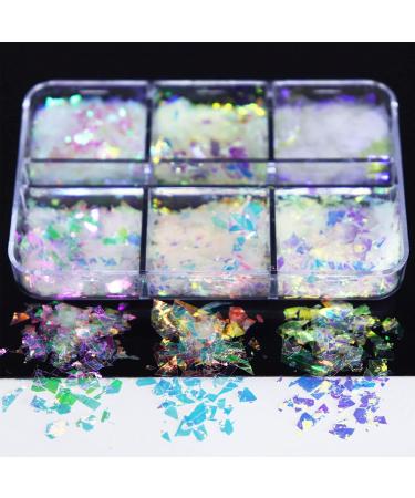 Sermaid Iridescent Nail Flakes for Irregular Fingernails Glitter Nail Design for Crafts | International Shipping - Buy Online on GoSupps.com