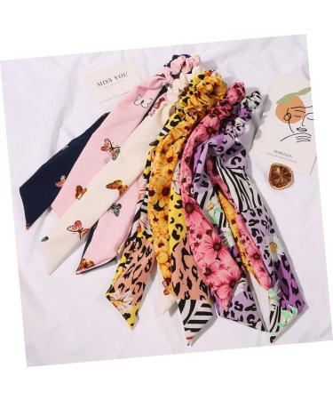 Beaupretty Scrunchies Ribbon hair tie Bowknot Hair Rings chiffon hair bands Hair Ribbon bowknot hair scrunchies Ponytail Holders headwear for women Simple Headdress bow tie scarf Miss Hair - Buy Online on GoSupps.com