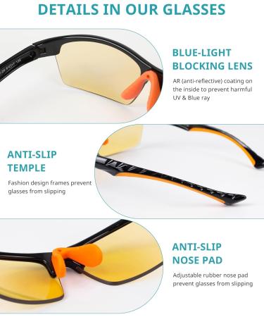 Shop Blue Light Glasses for Men & Women | UV Protection & Anti-Glare | Orange Blue Ray Screen Filter - Buy Online on GoSupps.com