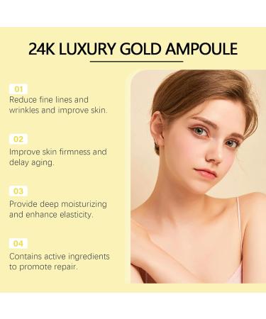 24K Gold Skin Care Essence Hyaluronic Acid Essence Gentle Nourishing Softening Facial Skin - Buy Online on GoSupps.com