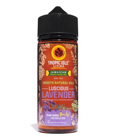Tropic Isle Living Smooth Natural Oils for Hair Growth & Natural Skin Care | Refreshing Fragrance | Hydrating message oil | Skin care treatment | Hot Oil Treatment 4oz (Luscious Lavender)