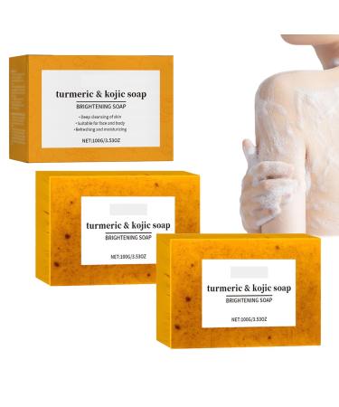 blmcoos Mavrik Beauty Soap Lemon Turmeric & Kojic Acid Lightening Soap Skin Brightening Soap Facial Stain Remover Deep Moisturizing Cleanser Hyperpigmentation (2)