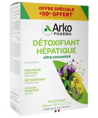 Arkopharma Arkofluides Liver Detoxifier 20 Ampoules + 10 Ampoules