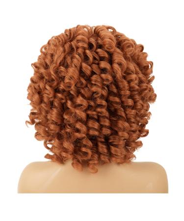 Shop Porsmeer Afro Wig for Women | Synthetic Large Loose Kinky Curly Wig in Medium Copper Brown - Perfect for Natural Style - Buy Online on GoSupps.com